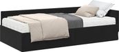 vidaXL Cadre de lit d'angle avec matelas - noir - velours - 100 x 200 cm