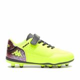 Kappa Kindervoetbalschoenen Kombat Player EV FG Neon Geel/Zwart Maat 28