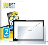 BROTECT - Screenprotector voor Laptops met 11.6 inch Schermen [256 mm x 144 mm, 16:9] - Folie Beschermfolie transparant - 2 Stuks