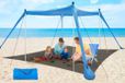 YENGIAM tente de plage, parasol pop-up, auvent portable, corde coupe-vent supplémentaire, auvent stable avec sac de transport, facile à installer pour la famille, extérieur, camping, pêche, pique-niques dans le jardin