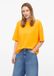 s.Oliver T-shirt Goudgeel Katoen Korte Mouw Ronde Hals Aansluitend Vrouwen Maat 40