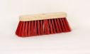 Luva straatbezem buitenbezem hout rood kunstvezel 29cm schoonmaak.