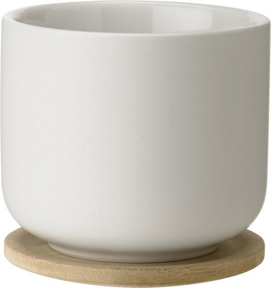Stelton Theo kop met onderzetter sand - 5709846025127