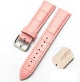 By Qubix Qubix Crocodile Leren Bandje Roze Smartwatch Bandje 20mm Geschikt voor Garmin Vivoactive 6/5/3
