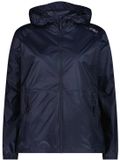CMP Vrouwen waterdichte jas met vaste capuchon, Polyester, Zwartblauw, XS, Herfst/Winter 2025