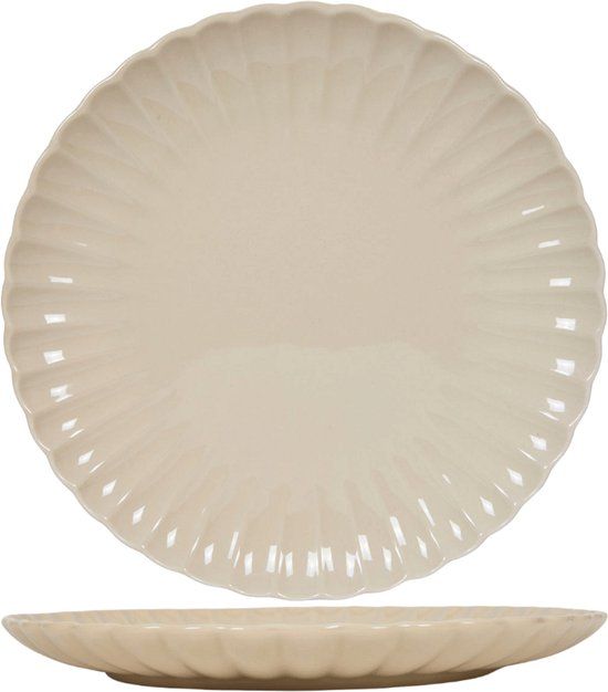 Cookinglife Ontbijtborden / Dessertborden Cardida Beige ø 19.5 cm - 6 Stuks