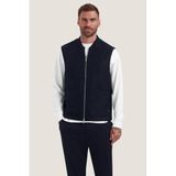 Dstrezzed teddy gebreid vest met wol - donkerblauw