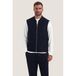Dstrezzed teddy gebreid vest met wol - donkerblauw