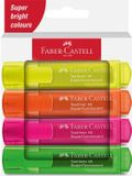 Faber-Castell Textliner 1546 Markeerstiften, 4 stuks, Neonkleuren