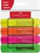 Faber-Castell Textliner 1546 Markeerstiften, 4 stuks, Neonkleuren