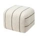 Broste Copenhagen Pouf Sigrid Beige clair-noir, 50x50 cm