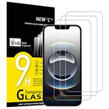 NEW'C 3 Stuks, Screen Protector voor iPhone 16e (6,1 inch), Gehard Glass Schermbeschermer Film 0.33 mm ultra transparant, ultra resistent
