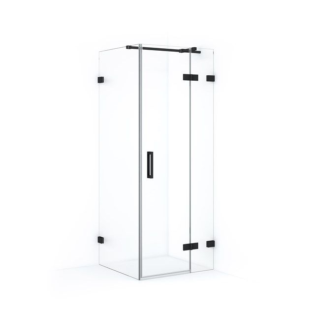Maxaro Douchecabine Diamond 80x80cm Mat Zwart Draaideur