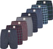 Phil & Co. Berlin Boxershorts 'Phil & Co. Berlin Men's Woven Boxers 8 Pack – Loose Fit Boxer Shorts – 60% Cotton & 40% Polyester – Breathable, Wrinkle-Resistant & Easy Care' gemengde kleuren