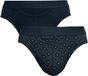 HOM Neels Mini briefs H01 2pack - Noir/imprimé noir - Hommes - M