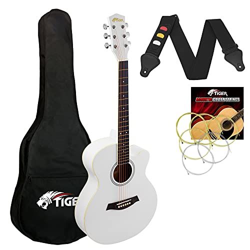 Tiger 3/4 Size Akoestische Gitaar - Wit