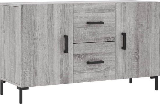 vidaXL Dressoir 100x36x60 cm Bewerkt Hout Grijs Sonoma Eikenkleurig