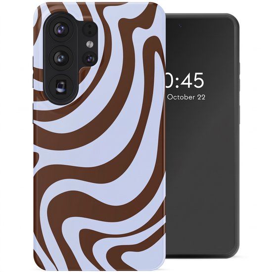 Selencia Hoesje - Geschikt voor Samsung Galaxy S26 Ultra - Backcover met Magnetische Ring - Dream Swirl Chocolate