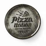 HENDI Assiette à pizza – Porcelaine émaillée – Noir – Ø 310 mm – Lavable au lave-vaisselle