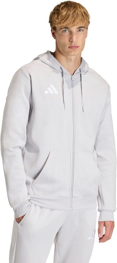 Adidas Performance Entrada26 Hoodie Met Lange Ritssluiting - Heren - Grijs
