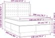 vidaXL Boxspring met matras stof crèmekleurig 140x200 cm