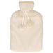 DID Warmwaterkruik - met zachte pluche hoes - creme wit - 2L - kruik