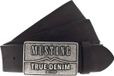 MUSTANG Leren Riem Men Leather Belt W80 Schwarz Zwart