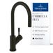 Villeroy & Boch Umbrella Flex Keukenkraan, hoge druk, keukenkraan met uittrekbare handdouche, 360 graden draaibaar, waterbesparende wastafelkraan, uitloophoogte 220 mm, mat zwart