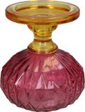 HD Collection Porte-bougie Verre Multi 13,5x13,5x15cm