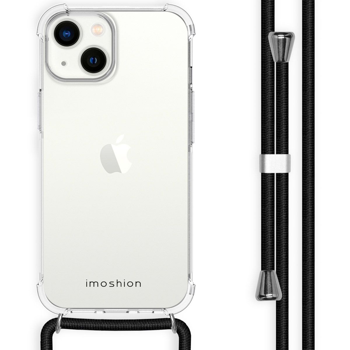 imoshion Backcover met koord iPhone 14 hoesje - Zwart