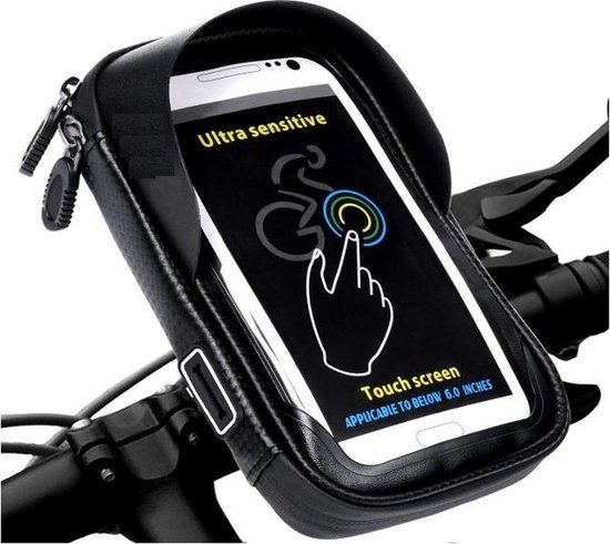 CoverMore Telefoonhouder Fiets Waterdicht XL (5.5 tot 7 inch) 360 Graden Rotatie - Zwart