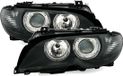 Viking Choice AP Onderdelen B.V. Koplampen dual halo rims BMW E46 04 03-06 COUPE CABRIO ANGEL EYES ZWART