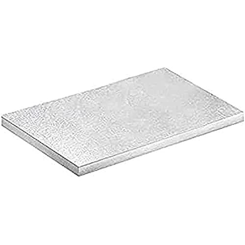 dekora - Rechthoekige taartonderlegger 30 x 25 cm, zilverkleurig cakeboard van stevig karton voor taarten en gebak