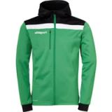 Uhlsport Offense 23 Trainingsjack Met Capuchon Heren - Groen / Zwart / Wit | Maat: 2XL