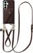 AVY Leren Hoesje geschikt voor Samsung Galaxy S26 | Met Koord en Magnetische Kaarthouder | Compatibel met MagSafe | Leather Case met 30CM & 130CM Koord & Wallet | Leather Set | Chocolate