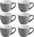Markenlos Bol Mini-espressokopje, 90 ml, donkergrijs, 6 stuks