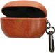 kwmobile Housse en cuir pour Sony WF-1000XM5 – Slim cover avec mousqueton – Pochette de rangement pour écouteurs – Étui en marron