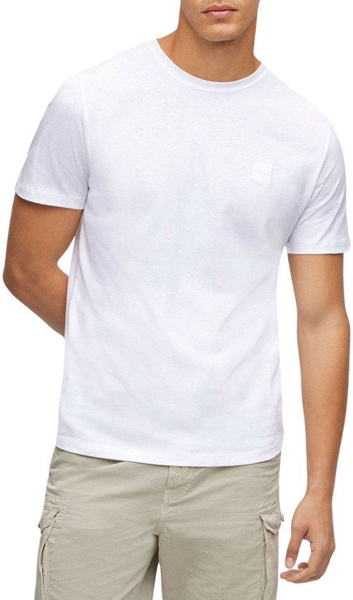 Boss Tales Logopatch T-shirt Heren Wit 6XL