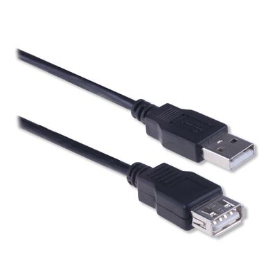 Ewent EW9624 USB 2.0 Kabel - USB A - USB A - 1.8 m - Zwart