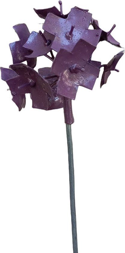 Floz Design Tuinsteker Paarse Bloem - 60 cm - Handgemaakt & Fairtrade