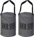 Esschert Design Stopper de porte en toile Esschert Design gris - 2x pièces