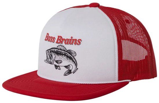 Brixton Bass Brains Fishing Team Trucker Unisex Cap - rood