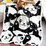 FairyShe Panda Pluche deken Sherpa Fleece Deken