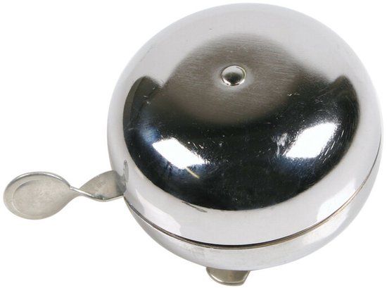 Deurbel Lampa Ding-dong fietsbel van verchroomd staal Ø 80 mm Zilver