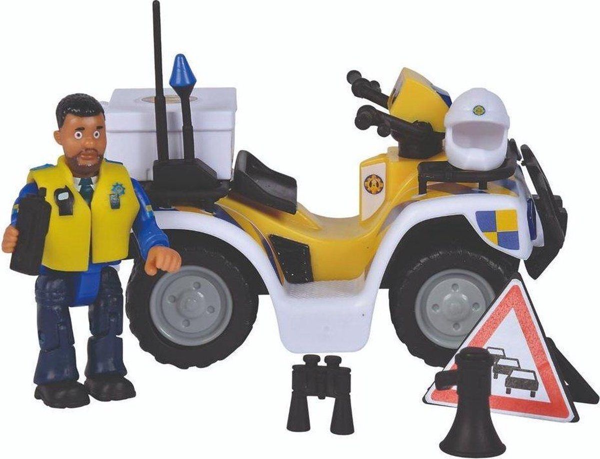 Simba Brandweerman Sam Politie quad inclusief figuur - Speelgoedvoertuig - vanaf 3 jaar