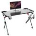 Berserker Gaming Gaming-bureau, 113 x 60 x 75 cm, koolstofvezel/ABS, RGB-led, zwart/rood