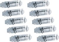 Alberts 823412 Grendel, recht, met platte handgreep und befestigter Schlaufe, blauw verzinkt, plaat 120 x 44 mm, set van 10