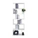 Meerveil Boekenkast, Boekenplank, Vrijstaand, Hoge Houten 6-laags displayplank voor woonkamer thuiskantoor, 70 x 24 x 190,5 cm, wit