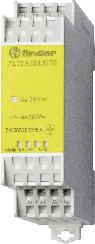 Finder 7S.12.8.230.5110 Relais Schakelstroom (max.): 6 A 1x NC, 1x NO 1 stuk(s)