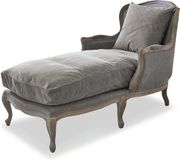 LOBERON Chaise longue Muel grijs/bruin
